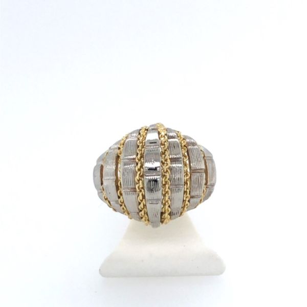 18 karaats design gouden bicolor dames ring