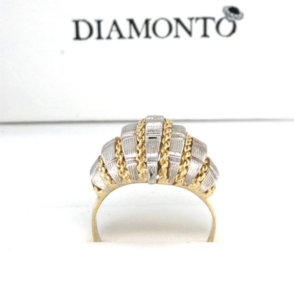 18 karaats design gouden bicolor dames ring
