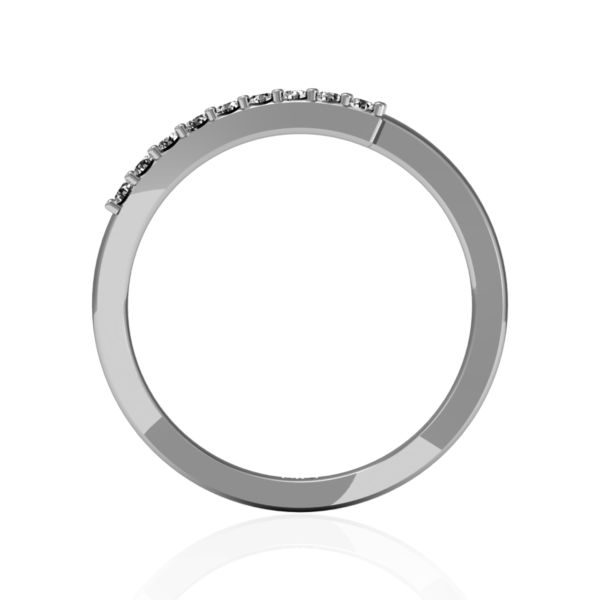 Witgouden diamant ring gezet met 0,14 ct. diamant